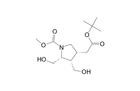 (3.alpha.,4.alpha.,5.alpha.)-(+-)-4,5-bis(hydroxymethyl)-1-(methoxycarbonyl)pyrrolidine-3-acetic acid 1,1-dimethylethyl ester