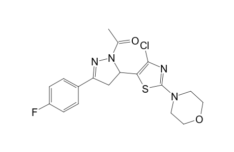 1-Acetyl-5-(4-chloro-2-morpholinothiazol-5-yl)-3-(4-fluorophenyl)-4,5-dihydro-1H-pyrazole