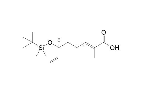 (+)-(2E,6S)-2,6-Dimethyl-6-(tert-butyldimethylsilyloxy)octa-2,7-dienoic acid