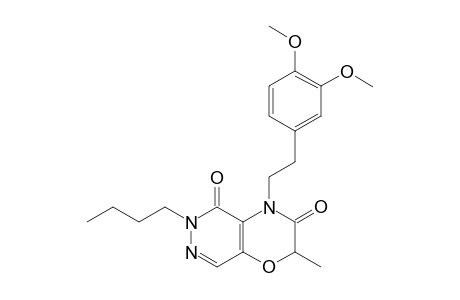6-BUTYL-2-METHYL-4-[2-(3,4-DIMETHOXYPHENYL)-ETHYL]-2H-PYRIDAZINO-[4,5-B]-[1,4]-OXAZINE-3,5-DIONE
