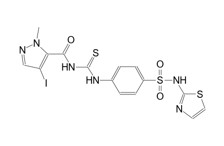 4-[({[(4-iodo-1-methyl-1H-pyrazol-5-yl)carbonyl]amino}carbothioyl)amino]-N-(1,3-thiazol-2-yl)benzenesulfonamide