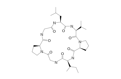 GYPSOPHIN-E;CYCLO-[PROLINE(1)-GLYCINE(2)-LEUCINE(3)-VALINE(4)-PROLINE(5)-ISOLEUCINE(6)-GLYCINE(7)]