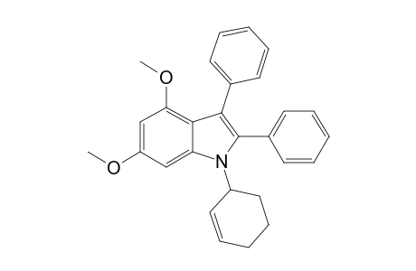 1-(cyclohex-2'-enyl)-4,6-dimethoxy-2,3-diphenylindole