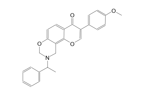 4H,8H-pyrano[2,3-f][1,3]benzoxazin-4-one, 9,10-dihydro-3-(4-methoxyphenyl)-9-(1-phenylethyl)-