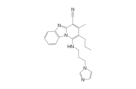 1-{[3-(1H-imidazol-1-yl)propyl]amino}-3-methyl-2-propylpyrido[1,2-a]benzimidazole-4-carbonitrile