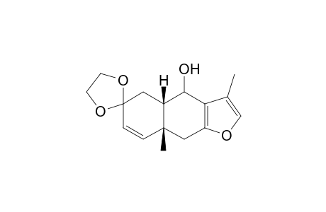 3',8'a-Dimethyl-4'a,5',8'a,9'-tetrahydrospiro[1,3-dioxolane-2,6'(5'H)-naphtho[2,3-b]furan-4'-ol]