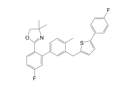 2-(5-fluoro-3'-((5-(4-fluorophenyl)thiophen-2-yl)methyl)-4'-methyl-[1,1'-biphenyl]-2-yl)-4,4-dimethyl-4,5-dihydrooxazole