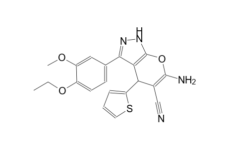 6-Amino-3-(4-ethoxy-3-methoxy-phenyl)-4-(2-thienyl)-2,4-dihydropyrano[2,3-c]pyrazole-5-carbonitrile