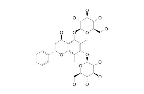 PNEUMATOPTERIN-B;(2S,4R)-5,7-DI-BETA-D-GLUCOPYRANOSYLOXY-6,8-DIMETHYL-FLAVAN-4-OL