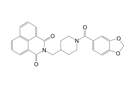 2-{[1-(1,3-benzodioxol-5-ylcarbonyl)-4-piperidinyl]methyl}-1H-benzo[de]isoquinoline-1,3(2H)-dione