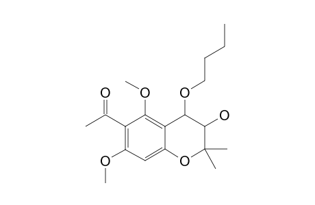 LEPTIN-F;3-HYDROXY-4-BUTOXY-5,7-DIMETHOXY-6-ACETYL-2,2-DIMETHYLCHROMAN