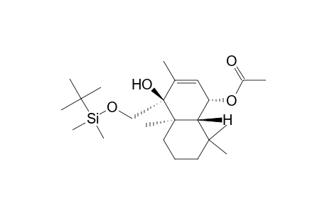 1,4-Naphthalenediol, 1-[[[(1,1-dimethylethyl)dimethylsilyl]oxy]methy l]-1,4,4a,5,6,7,8,8a-octahydro-2,5,5,8a-tetramethyl-, 4-acetate, [1S-(1.alpha.,4.beta.,4a.alpha.,8a.beta.)]-