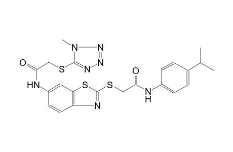 acetamide, N-[2-[[2-[[4-(1-methylethyl)phenyl]amino]-2-oxoethyl]thio]-6-benzothiazolyl]-2-[(1-methyl-1H-tetrazol-5-yl)thio]-