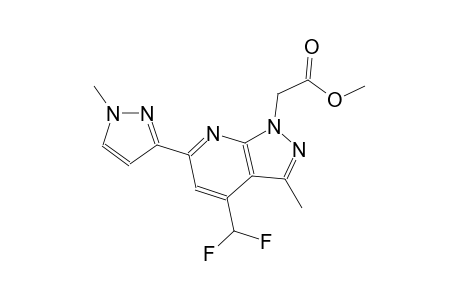 1H-pyrazolo[3,4-b]pyridine-1-acetic acid, 4-(difluoromethyl)-3-methyl-6-(1-methyl-1H-pyrazol-3-yl)-, methyl ester