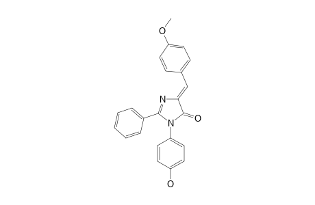 1-(PARA-HYDROXYPHENYL)-2-PHENYL-(4E)-(PARA-METHOXYPHENYLIDENE)-2-IMIDAZOLIN-5-ONE