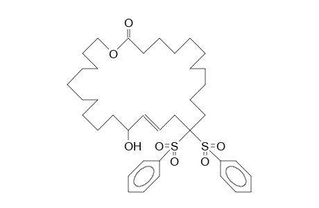 16-Hydroxy-12,12-bis(benzenesulfonyl)-hexacos-14-en-carboxylic acid, 26-lactone