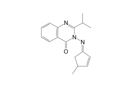 2-isopropyl-3-[(E)-(4-methylcyclopent-2-en-1-ylidene)amino]quinazolin-4-one