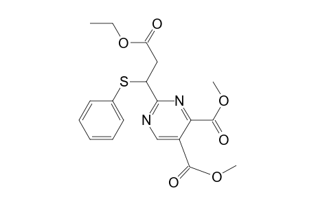 2-[3-ethoxy-3-keto-1-(phenylthio)propyl]pyrimidine-4,5-dicarboxylic acid dimethyl ester
