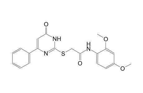N-(2,4-dimethoxyphenyl)-2-[(6-oxo-4-phenyl-1,6-dihydro-2-pyrimidinyl)sulfanyl]acetamide
