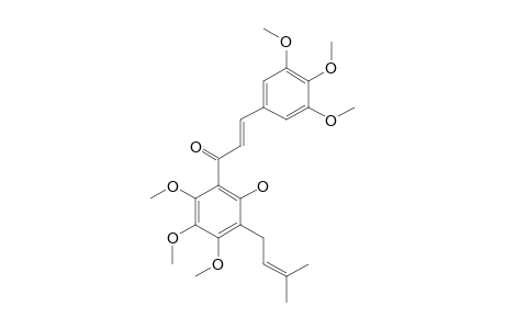 1-[2-HYDROXY-3-(3-METHYL-2-BUTENYL)-4,5,6-TRIMETHOXYPHENYL]-3-(3,4,5-TRIMETHOXYPHENYL)-PROPENONE
