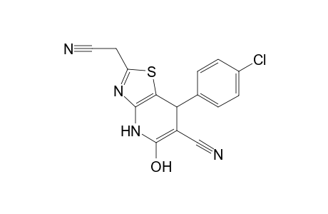 7-(4-Chlorophenyl)-2-(cyanomethyl)-5-hydroxy-4,7-dihydrothiazolo[4,5-b]pyridine-6-carbonitrile
