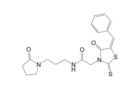 3-thiazolidineacetamide, 4-oxo-N-[3-(2-oxo-1-pyrrolidinyl)propyl]-5-(phenylmethylene)-2-thioxo-, (5E)-