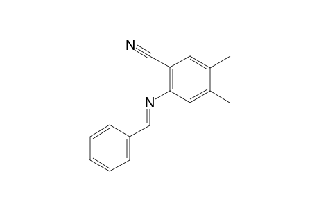 (E)-2-(Benzylideneamino)-4,5-dimethylbenzonitrile