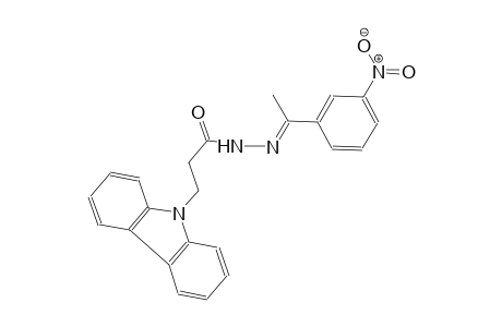 9H-carbazole-9-propanoic acid, 2-[(E)-1-(3-nitrophenyl)ethylidene]hydrazide