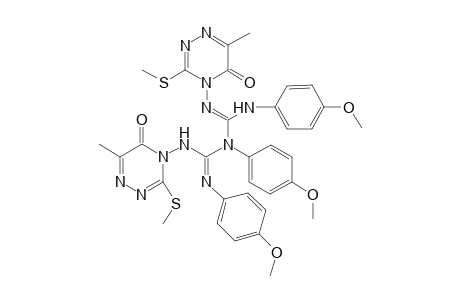 Imidodicarbonimidic diamide, N,N',2-tris(4-methoxyphenyl)-N'',N'''-bis[6-methyl-3-(methylthio)-5-oxo-1,2,4-triazin-4(5H)-yl]-