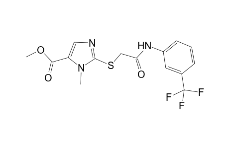 Imidazole-5-carboxylic acid, 2-[2-(3-trifluoromethylphenylamino)-2-oxoethylthio]-1-methyl-, methyl ester