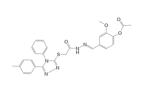 acetic acid, [[5-(4-methylphenyl)-4-phenyl-4H-1,2,4-triazol-3-yl]thio]-, 2-[(E)-[4-(acetyloxy)-3-methoxyphenyl]methylidene]hydrazide
