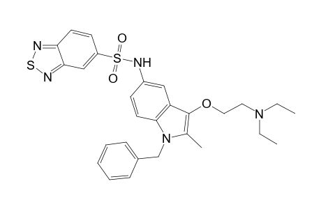 N-{1-Benzyl-3-[2-(diethylamino)ethoxy]-2-methyl-1H-indol-5-yl}-2,1,3-benzothiadiazole-5-sulfonamide