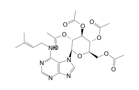 (2R,3R,4S,5R,6R)-2-(acetoxymethyl)-6-(6-(3-methylbut-2-enylamino)-7H-purin-7-yl)tetrahydro-2H-pyran-3,4,5-triyl triacetate