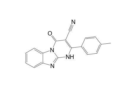 2-(4-Methylphenyl)-4-oxo-4,10-dihydropyrimido[1,2-a][1,3]benzimidazol-3-yl cyanide