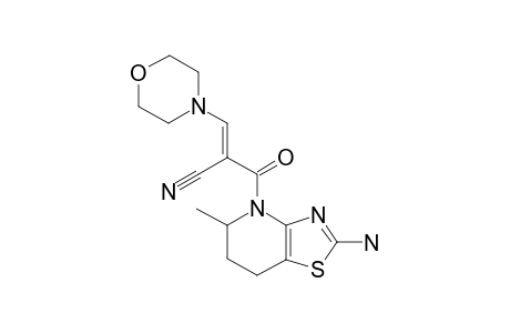 (E)-2-(2-amino-5-methyl-6,7-dihydro-5H-thiazolo[4,5-b]pyridine-4-carbonyl)-3-morpholino-acrylonitrile