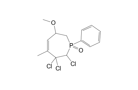 2,3,3-trichloro-6-methoxy-4-methyl-1-phenyl-1$l^{5}-phosphacyclohept-4-ene 1-oxide