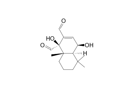 1,2-Naphthalenedicarboxaldehyde, 1,4,4a,5,6,7,8,8a-octahydro-1,4-dihydroxy-5,5,8a-trimethyl-, (1.alpha.,4.beta.,4a.alpha.,8a.beta.)-(.+-.)-