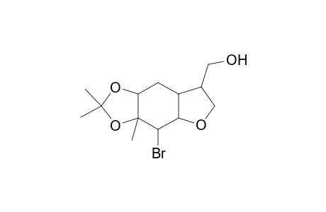 7-Bromo-3-(hydroxymethyl)-5-methyl-5,6-[2',2'-dimethyl-1',3'-dioxolane]-(perhydro)-benzofuran