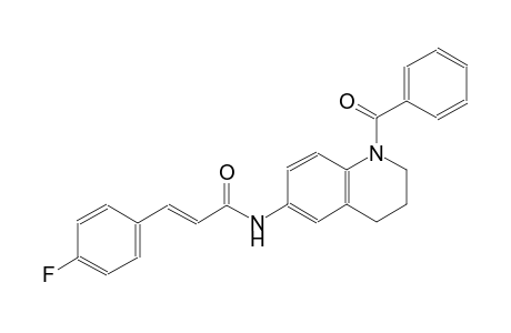 (2E)-N-(1-benzoyl-1,2,3,4-tetrahydro-6-quinolinyl)-3-(4-fluorophenyl)-2-propenamide