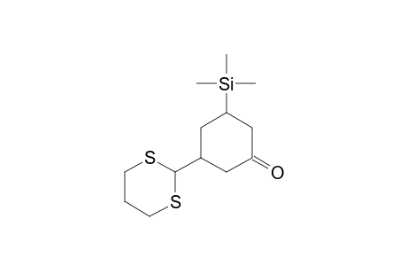 TRANS-3-[2-(1,3-DITHIANYL)]-5-TRIMETHYLSILYL-CYCLOHEXANONE