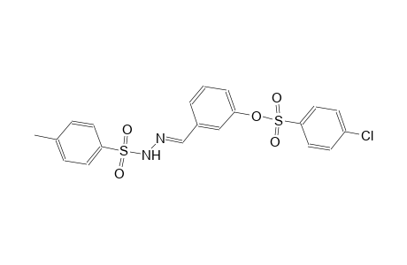 3-((E)-{2-[(4-methylphenyl)sulfonyl]hydrazono}methyl)phenyl 4-chlorobenzenesulfonate