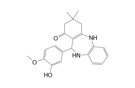 1H-dibenzo[b,e][1,4]diazepin-1-one, 2,3,4,5,10,11-hexahydro-11-(3-hydroxy-4-methoxyphenyl)-3,3-dimethyl-