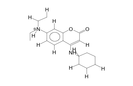 4-CYCLOHEXYLAMINO-7-DIETHYLAMINOCOUMARIN, PROTONATED
