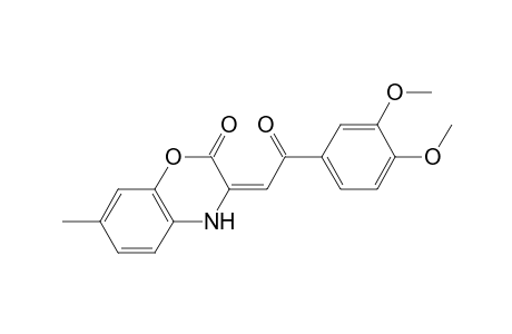 2H-1,4-Benzoxazin-2-one, 3-[2-(3,4-dimethoxyphenyl)-2-oxoethylidene]-3,4-dihydro-7-methyl-
