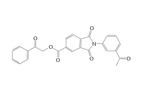 1H-isoindole-5-carboxylic acid, 2-(3-acetylphenyl)-2,3-dihydro-1,3-dioxo-, 2-oxo-2-phenylethyl ester