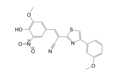 (2E)-3-(4-hydroxy-3-methoxy-5-nitrophenyl)-2-[4-(3-methoxyphenyl)-1,3-thiazol-2-yl]-2-propenenitrile
