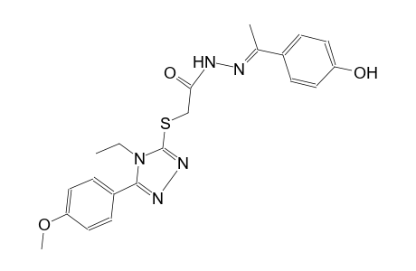 acetic acid, [[4-ethyl-5-(4-methoxyphenyl)-4H-1,2,4-triazol-3-yl]thio]-, 2-[(E)-1-(4-hydroxyphenyl)ethylidene]hydrazide