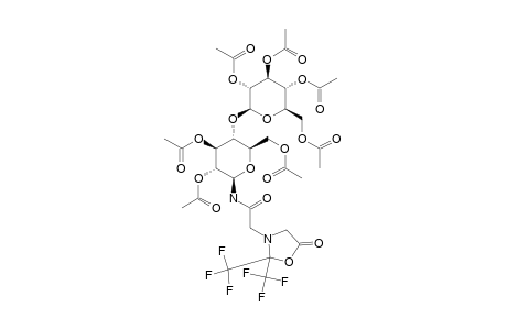 N-[2,3,6-TRI-O-ACETYL-4-O-(2,3,4,6-TETRA-O-ACETYL-BETA-D-GLUCOPYRANOSYL)-BETA-D-GLUCOPYRANOSYL]-2-[5-OXO-2,2-BIS-(TRIFLUOROMETHYL)-1,3-OXAZOLIDIN-