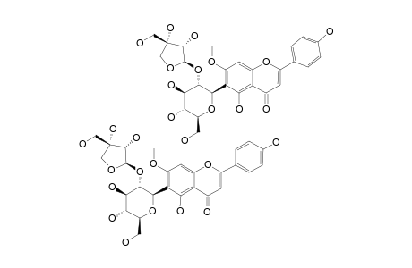 PRECATORIN-III;6-C-[BETA-D-APIOFURANOSYL-(1->2)-BETA-D-GLUCOPYRANOSYL]-4',5-DIHYDROXY-7-METHOXY-FLAVONE