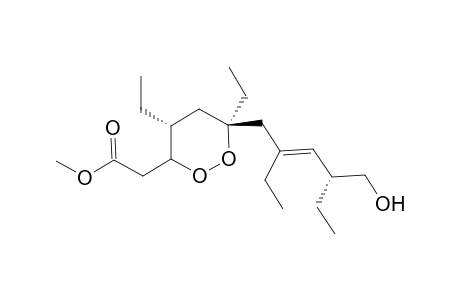 Methyl 4,6-Diethyl-6-(2,4-diethyl-5-hydroxypent-2-en-1-yl)-1,2-dioxacyclohexane-3-acetate